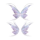 Ailes de fée et de papillon avec tatouage brillant Tatouage temporaire étanche 10,5 x 12 cm Maquillage de festival Tatouage autocollant Accessoire corporel stylé 1