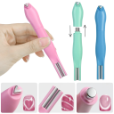 Aimant pour ongles 3 en 1 13 x 1,4 cm Aimant pour vernis en gel magnétique Œil de chat cœur lune serpent manucure française effet 3D 7