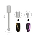 Aimant pour ongles Cat Eye 9,6 x 1,1 cm Bâtonnet magnétique pour vernis gel Effet 3D Nail art Décoration des ongles Manucure Effet œil de chat 2