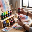 Airbrushfarbe 100 ml Acryl auf Wasserbasis bereit zum Sprühen ohne Verdünnung Schnelltrocknend und wasserfest Für Modelle Textilien Schuhe und Holz 26