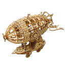 Airship Wooden 3D Puzzle 18.5 x 12.8 x 16.5 cm DIY Model Kit Hand Assembly Decoration Toy for Teenagers Adults Without Glue 3