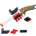Airsoftová zbraň Detská pištoľ 36 cm Plastová hračka pre chlapcov so zameriavačom 10 mäkkých nábojov 3 projektily Držiak na náboje 2