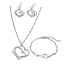 Ajándék szett női nyaklánchoz, fülbevalóhoz és szív alakú karkötőhöz 2