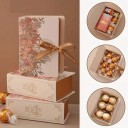 Ajándékdoboz könyv alakú virágmintával 13 × 9 × 4,5 cm papírdoboz ékszerekhez, cukorkákhoz vagy apró ajándékokhoz 8