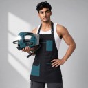 Akku-Kompressor für Reifen 890 kPa Durchfluss 22 l/min Schlauch 60 cm Digitale Anzeige und LED Blau Für Makita 18 V Batterien Im Auto 2