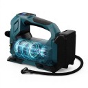 Akku-Kompressor für Reifen 890 kPa Durchfluss 22 l/min Schlauch 60 cm Digitale Anzeige und LED Blau Für Makita 18 V Batterien Im Auto 3