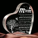 Akrylhjärta Transparent dekoration med livets träd och text för mamma Elegant lyxig minnesgåva av kärlek 1