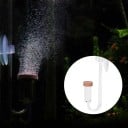 Akrylový CO2 difuzor do akvária s rostlinami Průhledné tělo s hnědou destičkou Jemné bublinky Přísavka na stěnu akvária Velikost cca 8,5 cm 6