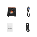 Aktiv subwoofer AIYIMA 800X 150 W 8 tommer dybe baser 29,7 x 33 x 31 cm træ kabinet sort til hjemmebiograf højttalere og musik 3