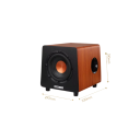 Aktiv subwoofer AIYIMA 800X 150 W 8 tommer dybe baser 29,7 x 33 x 31 cm træ kabinet sort til hjemmebiograf højttalere og musik 5