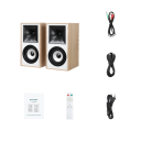 Aktive Regallautsprecher AIYIMA S4000 Studiomonitor 40 W x2 Bluetooth 5.0 RCA und XLR 28 x 14,5 x 18,5 cm Holz für den Heimgebrauch 2
