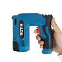 Aku hřebíkovačka a sešívačka HILDA 2v1 USB dobíjení 2000 ks spon modrá elektrická pistole pro nábytek a dřevěné rámy 6