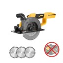 Aku kotoučová pila bezkartáčová 6 palců 150 mm hloubka řezu 55 mm nastavení úhlu 0~45° 3 rychlosti 7200 ot/min žlutá na dřevo i PVC 2
