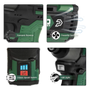 Akumulátorový bezkartáčový elektrický šroubovák PROSTORMER 140 Nm 17V 1500mAh šestihranný černo zelený pro vrtání a šroubování 2