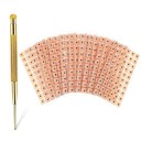 Akupresurní ušní samolepky se semínky sada 600 kusů s vyhledávacím perem rozměr 5,5 x 8,5 cm neinvazivní tělové na akupresurní body 1