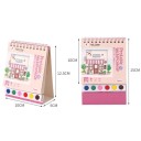 Akvarelová sada na malování na cesty motiv domků a obchodů v kroužkové vazbě s integrovanými barvami a štětcem 15 × 10 cm blok 2