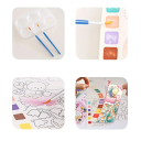 Akvarelové omalovánky s integrovanými barvami 14,2 x 9,5 cm papírový blok pro malování vodou dětské kreativní tvoření 3