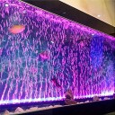 Akvarium LED-lampe med luftbobler 45,5 cm Farverig baggrundsbelysning Vandcirkulation Dekorativt lys Til ferskvands- og saltvandsakvarier 2