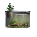 Akvarium med låg til dyrkning af vandplanter 31,6 x 18 x 22,5 cm Dekorativt bordakvarium Moderne design til indendørs brug Fiskeopdræt 1