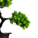 Albero di pino artificiale 27x32 cm Bonsai decorativo in plastica Albero finto Simulazione paesaggistica Decorazione da tavolo Ornamento per interni 2