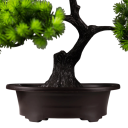 Albero di pino artificiale 27x32 cm Bonsai decorativo in plastica Albero finto Simulazione paesaggistica Decorazione da tavolo Ornamento per interni 4