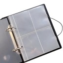 Álbum de argolas para fotos 21 x 20,5 cm Página 20 x 15,7 cm 4 bolsos por página Fecho com elástico Para fotocartões e cartões 7