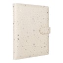 Álbum de fotos com motivo de estrelas 25 folhas intercambiáveis com 4 bolsos 23,3 x 18 cm em pele PU Fecho com fita Para cartões de fotos 4
