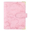 Álbum de fotos em estilo mármore 25 folhas intercambiáveis com 4 bolsos 23,3 x 18 cm couro PU Cantos metálicos Para cartões de fotos e fotos 5