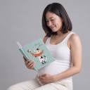 Álbum de fotos para 100 fotos con gato y sandía Dimensiones 16,5 x 12,5 x 5 cm Funda rígida de PVC Color menta Para fotos familiares o como regalo 3