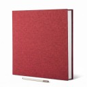 Album foto autoadeziv mare pentru scrapbooking 33,5 x 32,5 cm Copertă din in Foi cu folie de protecție Pentru fotografii de diferite 8