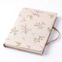 Album photo 200 feuilles pour photos 10 x 15 cm Tissu en lin et poches en PP 23,2 x 19 cm Élastique de fermeture Beige avec fleurs Pour photos 1