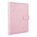 Album photo avec motif d'étoiles 25 feuilles interchangeables avec 4 poches 23,3 x 18 cm cuir PU Fermeture par sangle Pour cartes photo 3