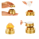 Alcoholbrander met vlamregulatie Metalen brander met inklapbare handgreep Variabele temperatuurregeling Gouden alcoholbrander voor laboratoriumgebruik 4