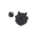 Alfinete esmaltado gato com a inscrição Mother of Cats aproximadamente 2,8 × 2,5 cm distintivo preto de broche animal para lapela mochila roupa 2