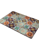 Alfombra antideslizante de 40 x 60 cm con diseño de azulejos retro, para cocina, baño, absorbente, decoración del suelo del hogar 3