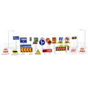 Alfombra de juego infantil 83 x 57 cm Mapa de carreteras y transporte urbano Alfombra suave con aparcamiento y señales de tráfico Alfombra de escalada 5