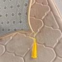 Alfombra de oración de franela 65 x 110 cm Alfombra de oración suave y antideslizante Elegante diseño islámico Comodidad en casa 13
