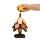 Alfombrilla aislante en forma de árbol con estrella 23,5x9,7x4 cm base de madera para mesa contra quemaduras de macetas decoración regalo de festival 2