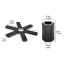 Alfombrilla de plástico plegable para ollas y sartenes con alta aislamiento térmico alfombrilla resistente para platos y cuencos utensilio de cocina práctico 3