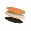 Alfombrilla de práctica silenciosa para batería 20x0,7x2,5 cm Alfombrilla de goma de amortiguación de tres capas de doble cara de 8 pulgadas 2