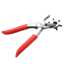 Alicate de perfuração de couro com cabeça rotativa 6 tamanhos de furos 2,5–5 mm Perfurador manual de cintos, correias e materiais têxteis 1