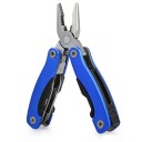 Alicates multifuncionales 9 en 1, color azul, herramientas plegables portátiles para acampar al aire libre, pescar, reparar, supervivencia, cuchillo, destornillador, abrelatas y sierra. 1