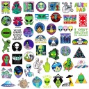 Alien klistermärken 10/30/50 st 1