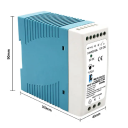 Alimentation à découpage sur rail DIN 60 W AC 100–240V DC 24V 2,5A Adaptateur d'alimentation compact 50/60Hz Alimentation stable pour un usage industriel 2