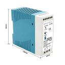 Alimentatore switching per guida DIN 60W AC 100–240V a DC 5V 10A Adattatore di alimentazione compatto 50/60Hz Alimentatore industriale 10 x 9 x 4 cm 2