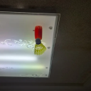 Allenatore di badminton per un giocatore Adesivo al soffitto Scatola in ABS Filo in nylon Lunghezza regolabile Palla da allenamento 3