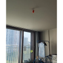 Allenatore di badminton per un giocatore Adesivo al soffitto Scatola in ABS Filo in nylon Lunghezza regolabile Palla da allenamento 4