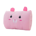 Almofada aquecedora rosa para as mãos 30 x 20 cm Coelho Almofada de pelúcia adorável Para dormir no escritório Presente para mulheres Crianças Soneca 1