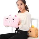 Almofada aquecedora rosa para as mãos 30 x 20 cm Coelho Almofada de pelúcia adorável Para dormir no escritório Presente para mulheres Crianças Soneca 2