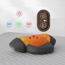 Almofada de massagem para o pescoço com vibração, aquecimento e tração inflável, 3 níveis de massagem e calor, núcleo de memória para relaxamento do pescoço 4